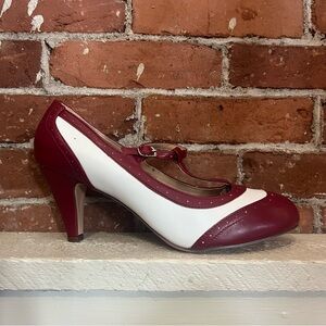 Chase & Chloe Mary Jane Oxford Pumps - Retro Round Toe Shoe with Ankle Strap